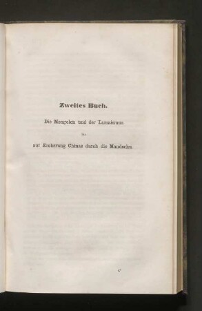Zweites Buch. Die Mongolen und der Lamaismus