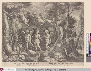 [Der junge Täufe geht durch die Wildnis, begleitet von Engeln; The infant John in the wilderness accompanied by angels]