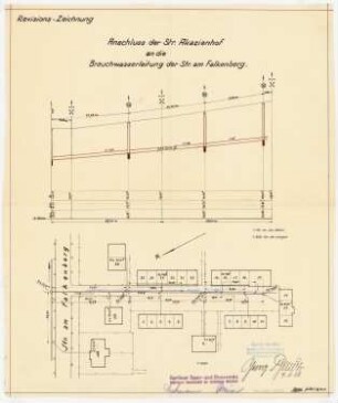 Gartenstadt Falkenberg, Berlin-Altglienicke: Lageplan Wasserversorgung