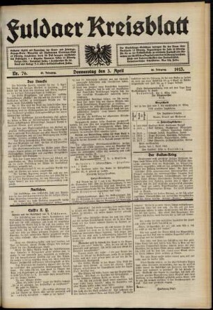 Ausgabe vom Donnerstag, den 03. April 1913.