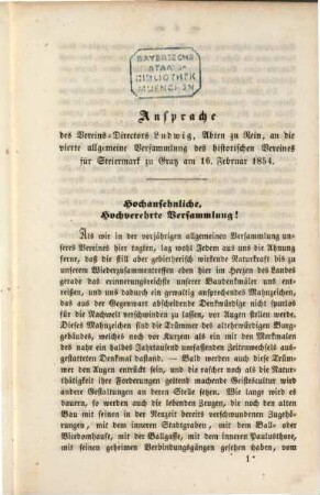 Mittheilungen des Historischen Vereines für Steiermark. 5, 5. 1854