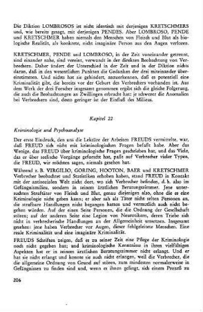 Kap. 22: Kriminologie und Psychoanalyse