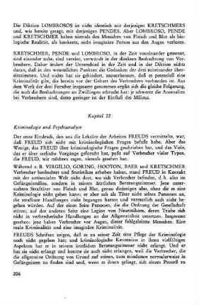 Kap. 22: Kriminologie und Psychoanalyse