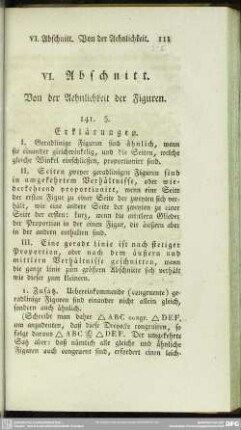VI. Abschnitt. Von der Aehnlichkeit der Figuren