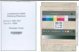Entnazifizierung Erwin Schubert , geb. 07.03.1909 (Lehrer)