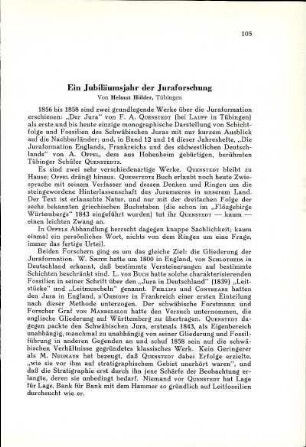 Ein Jubiläumsjahr der Juraforschung