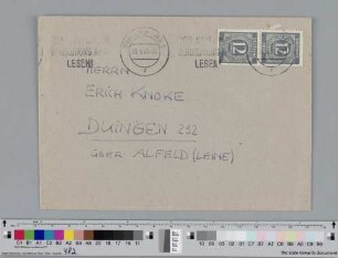 Briefumschlag an Erich Knoke