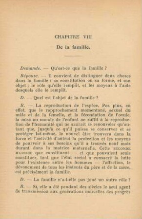 Chapitre VIII De la famille.