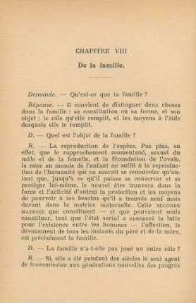 Chapitre VIII De la famille.