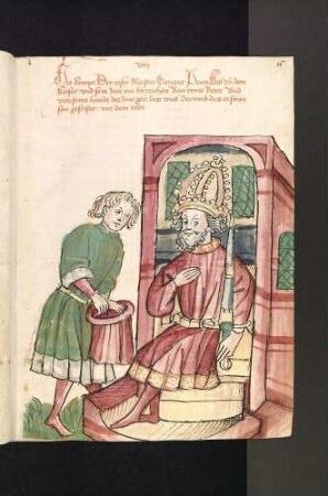 Meister Pancillas erzählt Kaiser Pontianus die Geschichte vom Ritter und seinem Hund (Canis)