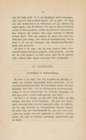 IV. [III.] Afdeeling. Verdediging en regtvaardiging