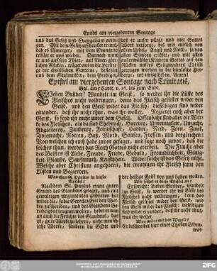Epistel am vierzehenten Sontage nach Trinitatis, Gal. am 5. Capit. v. 16. bis zum Ende.