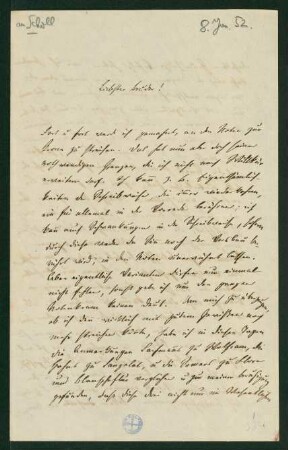 Brief vom 8. Juni 1852