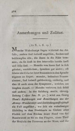 Anmerkungen und Zusätze