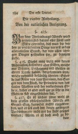 Die vierdte Abtheilung. Von der natürlichen Aneignung