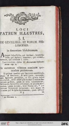 §. I: De gentilibus, et eorum philosophis
