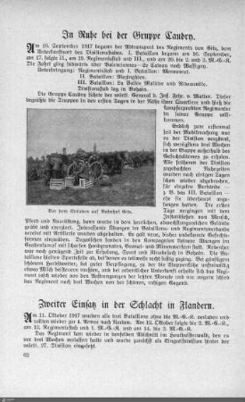 Zweiter Einsatz in der Schlacht in Flandern.