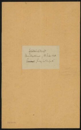 Behelfsmäßiges Stauwehr Monatskonkurrenz Februar 1918: Erläuterungsbericht und Berechnungen mit Skizzen, 12 S.