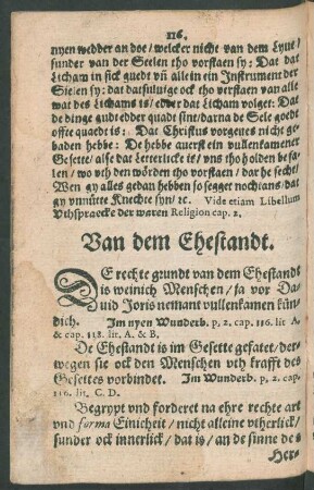 Van dem Ehestandt.