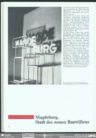 Magdeburg, Stadt des neuen Bauwillens : Magdeburg, Stadt des neuen Bauwillens