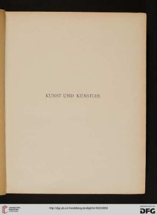 21: Kunst und Künstler: illustrierte Monatsschrift für bildende Kunst und Kunstgewerbe