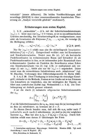 Erläuterungen zum ersten Kapitel.