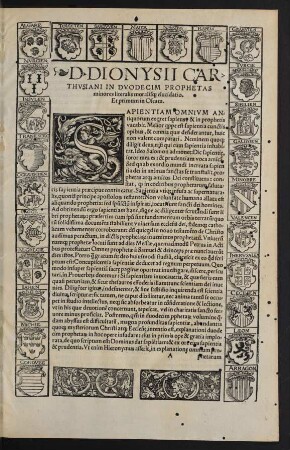 D. Dionysii Carthusiani In Duodecim Prophetas minores literalis moralisque elucidatio. Et primum in Oseam.