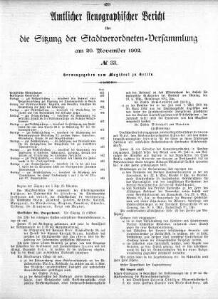 No. 33, 20. November 1902