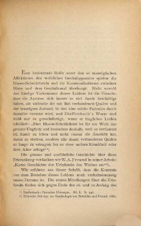 Über Blasen-Scheidefisteln
