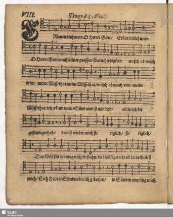VIII. Erbarm dich mein O Herre Gott.