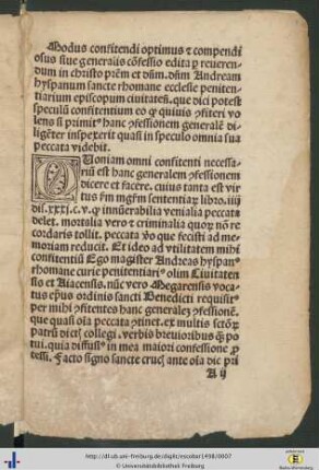 Modus confitendi optimus et compendiosus.