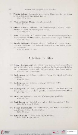 Arbeiten in Glas (Nr. 199-240)
