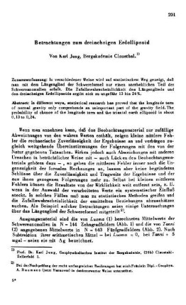 Betrachtungen zum dreiachsigen Erdellipsoid