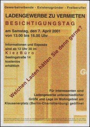 Welchen Laden hätten Sie denn gern?