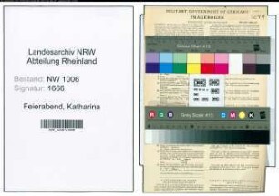 Entnazifizierung Katharina Feierabend , geb. 13.02.1895 ()