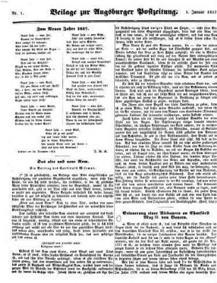 Augsburger Postzeitung. 1857 = Jg. 171, 1 - 6