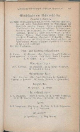 Farbenhandlungen. Färber. Feilenbauer. [Feetwaaren-Handlungen. Fisch-Handlungen. Fortepiano-Fabriken. Fournier-Handlungen. Friseure. Fuhrleute.]