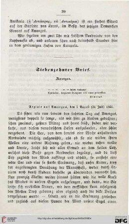 Siebenzehnter Brief