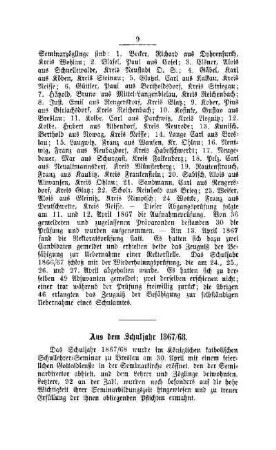 Aus dem Schuljahr 1967/68