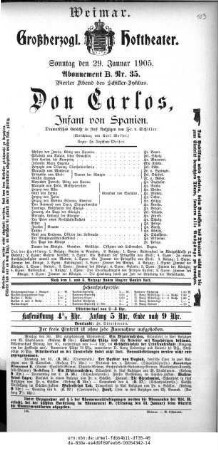 Don Carlos, Infant von Spanien