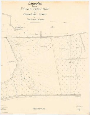 Friedhof, Wanne: Lageplan 1:1000