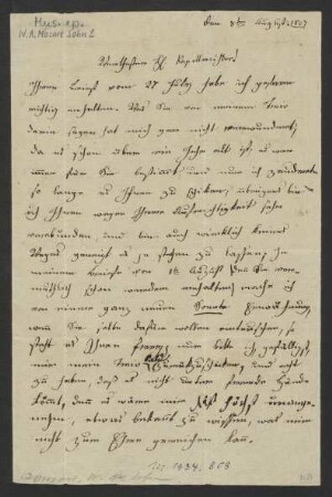 Brief an Johann Anton André : 08.08.1807