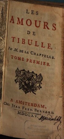 Les Amours De Tibulle, 1