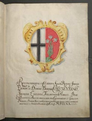 Wappen des Fürstabt Konstantin von Buttlar von 1723