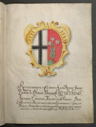 Wappen des Fürstabt Konstantin von Buttlar von 1723