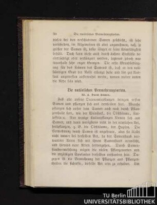 Die natürlichen Vermehrungsarten.