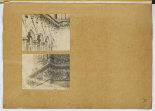 Abteikirche Saint-Jean-des-Vigne, Soissons: Detail (aus: Skizzen- und Fotoalbum 10)