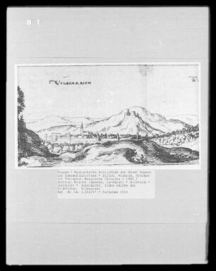 Hessische Chronika — Ansichten von Arolsen, Landau, Volkmarsen und Wetterburg — Volkmarsen