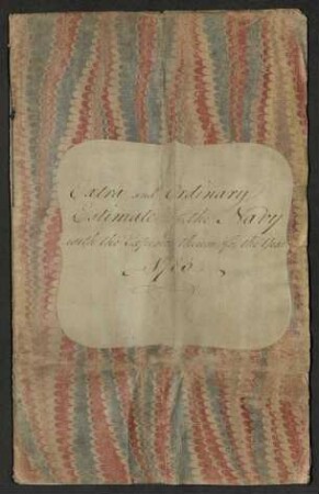 Extra and Ordinary Estimate of the Navy with the Expence thereon for the Year 1783