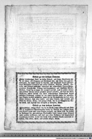Gebeth zu dem heiligen Donatus.